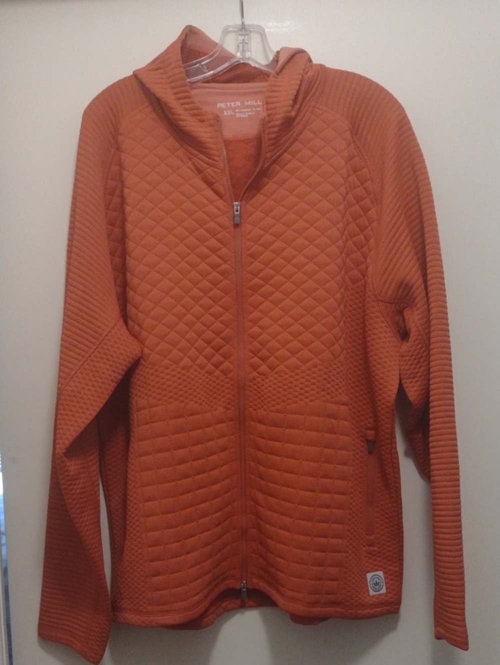 Peter Millar Men's Orange Quilted Zip Jacket (J1276)
